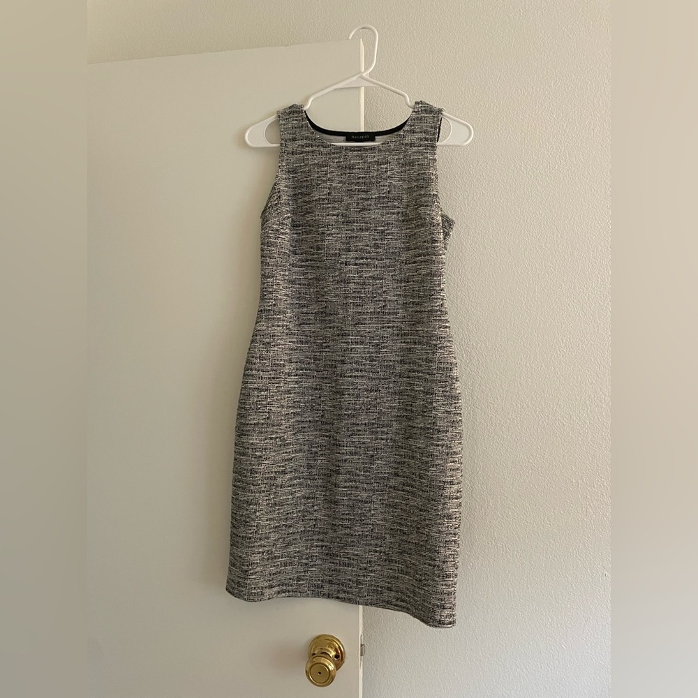 White and Black Sleeveless Dress